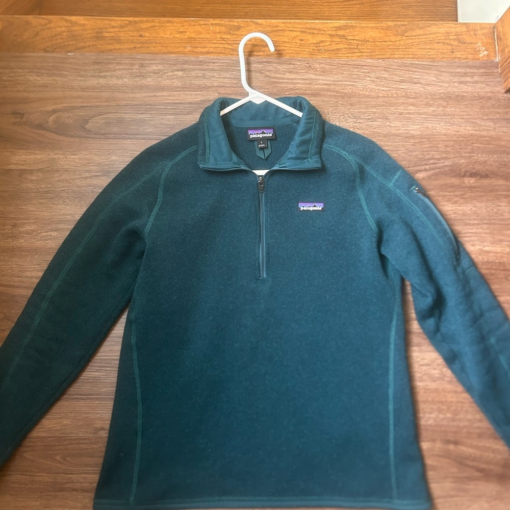 Teal Quarter-Zip Pullover